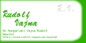 rudolf vajna business card